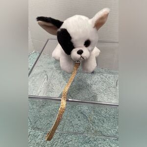 TY Classic Marcel Dog Plush French Bulldog Black White Stuffed Toys Animal 6"